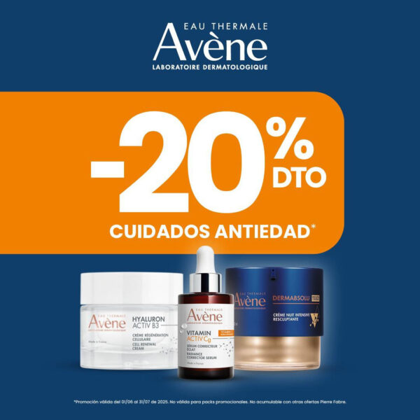 PROMOCIÓN AVÈNE CUIDADOS ANTIEDAD